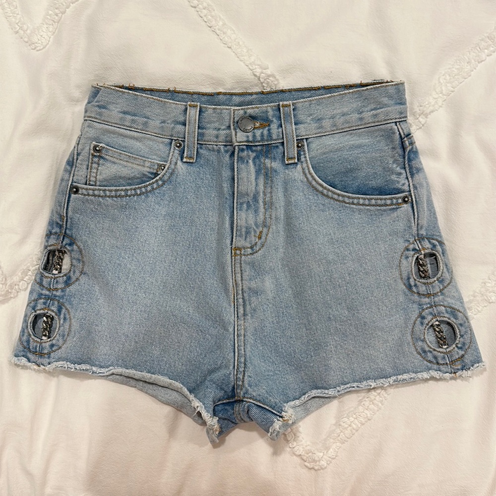 Carmar Denim LF Jean Shorts - Chain Cutout Shorts